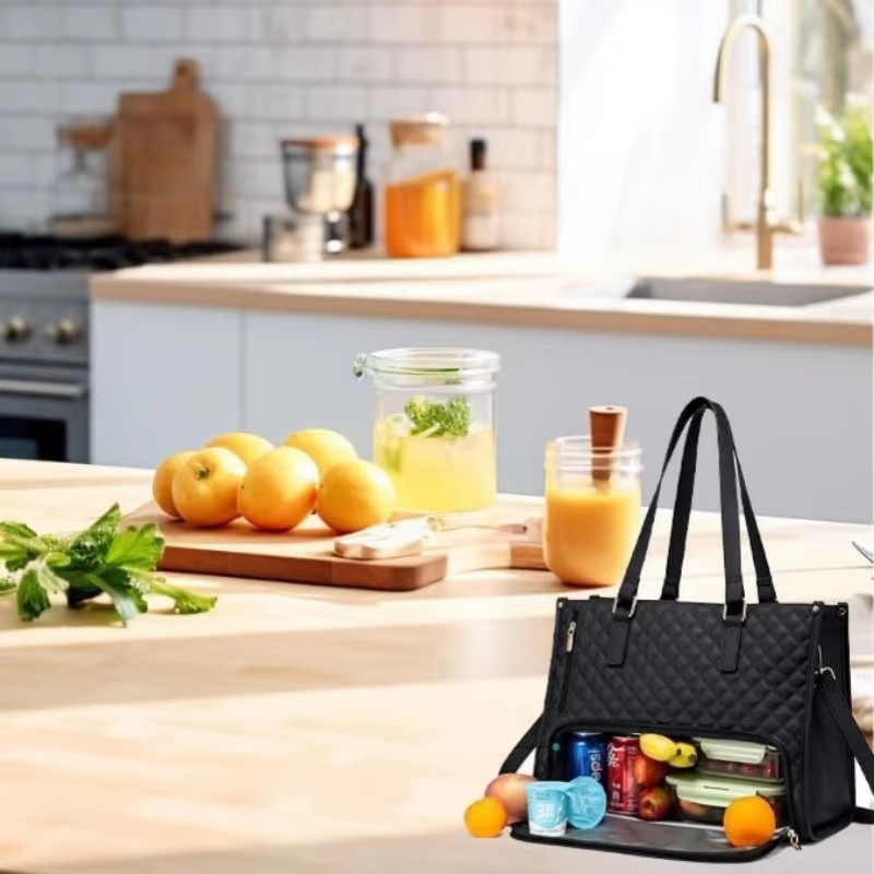 WB172 | حقيبة كتف نسائية مبطنة 2 في 1 مع صندوق غداء