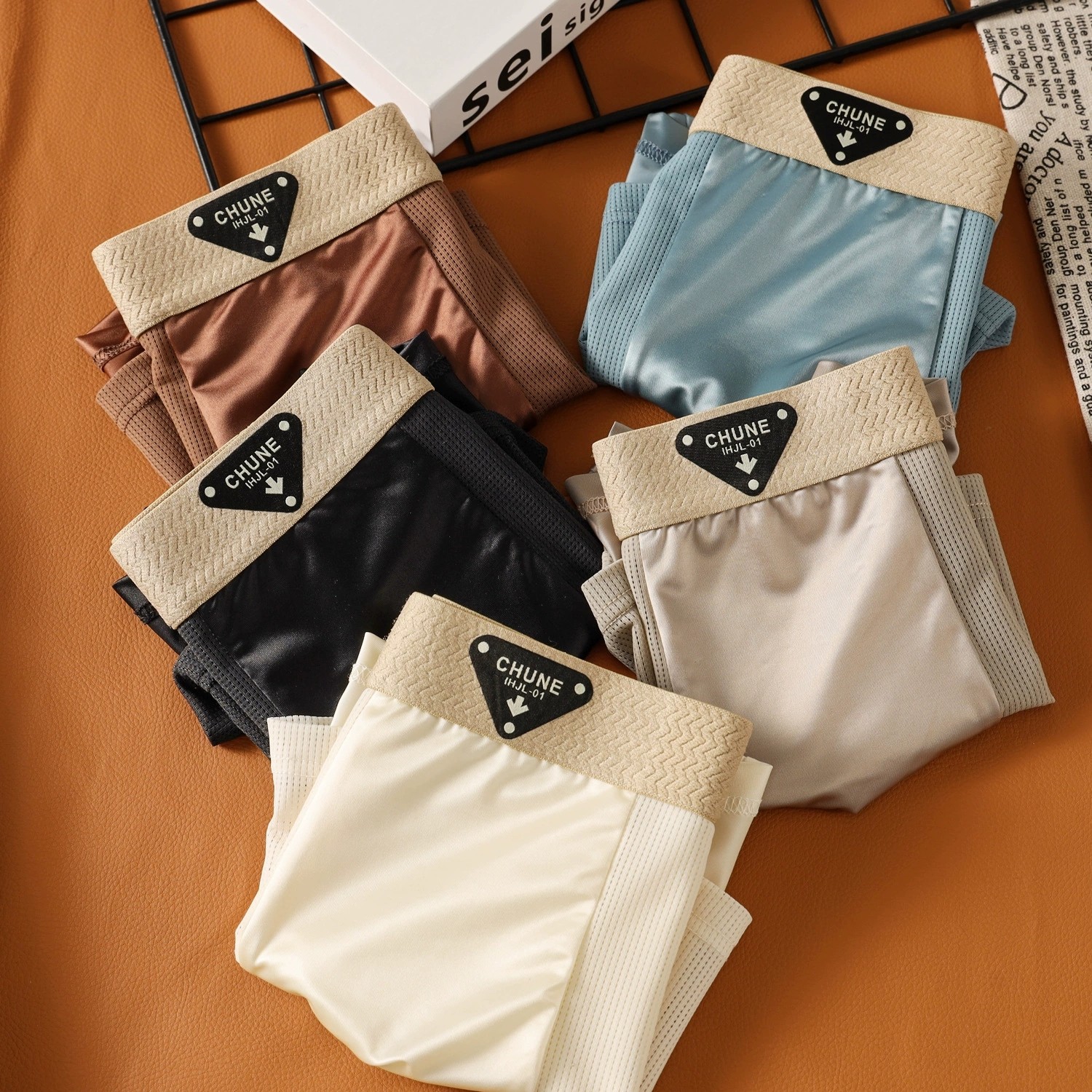 NK06 | سراويل بوكسر رجالية من الحرير الجليدي (6 قطعه)